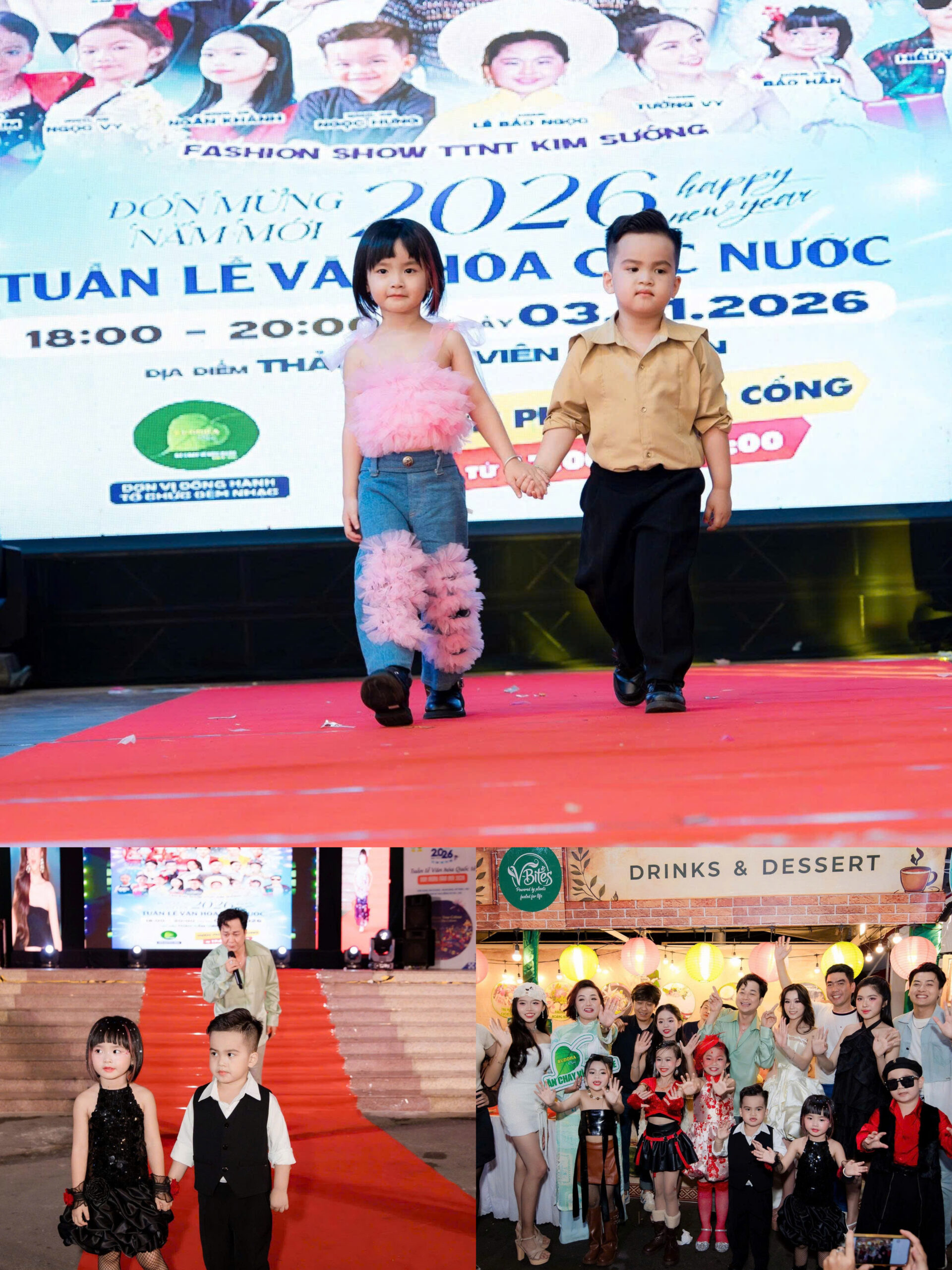 Mẫu Nhí Trần Ngọc Hưng -  Bảo Hân tại catwalk THẢO CẦM VIÊN